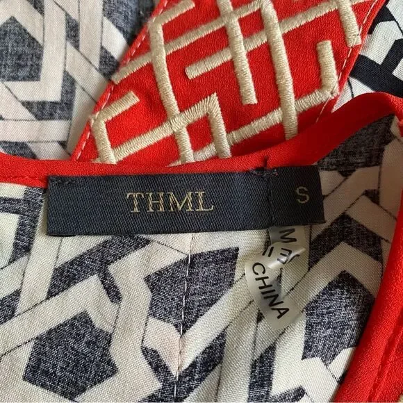 Anthropologie THML Celtic Print Cutout Back Tank Size S - Picture 8 of 11